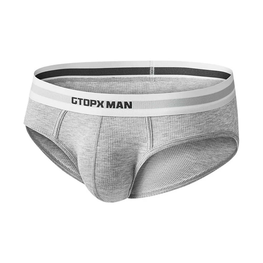 Breathable Briefs Bulge Pouch Regular Length Sexy Style Solid Color Sexy Breathable Underwear Briefs Casual Use