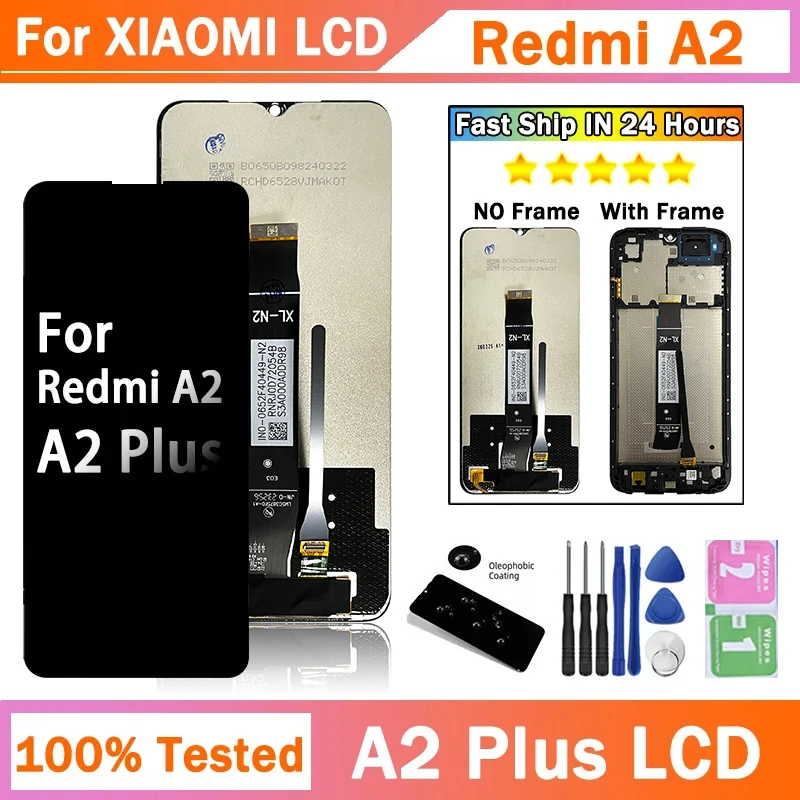 A2 PLus Display Screen For Xiaomi Redmi A2 23028RN4DG LCD Display Touch Screen Digitizer For Redmi A2+ 23028RNCAG Display