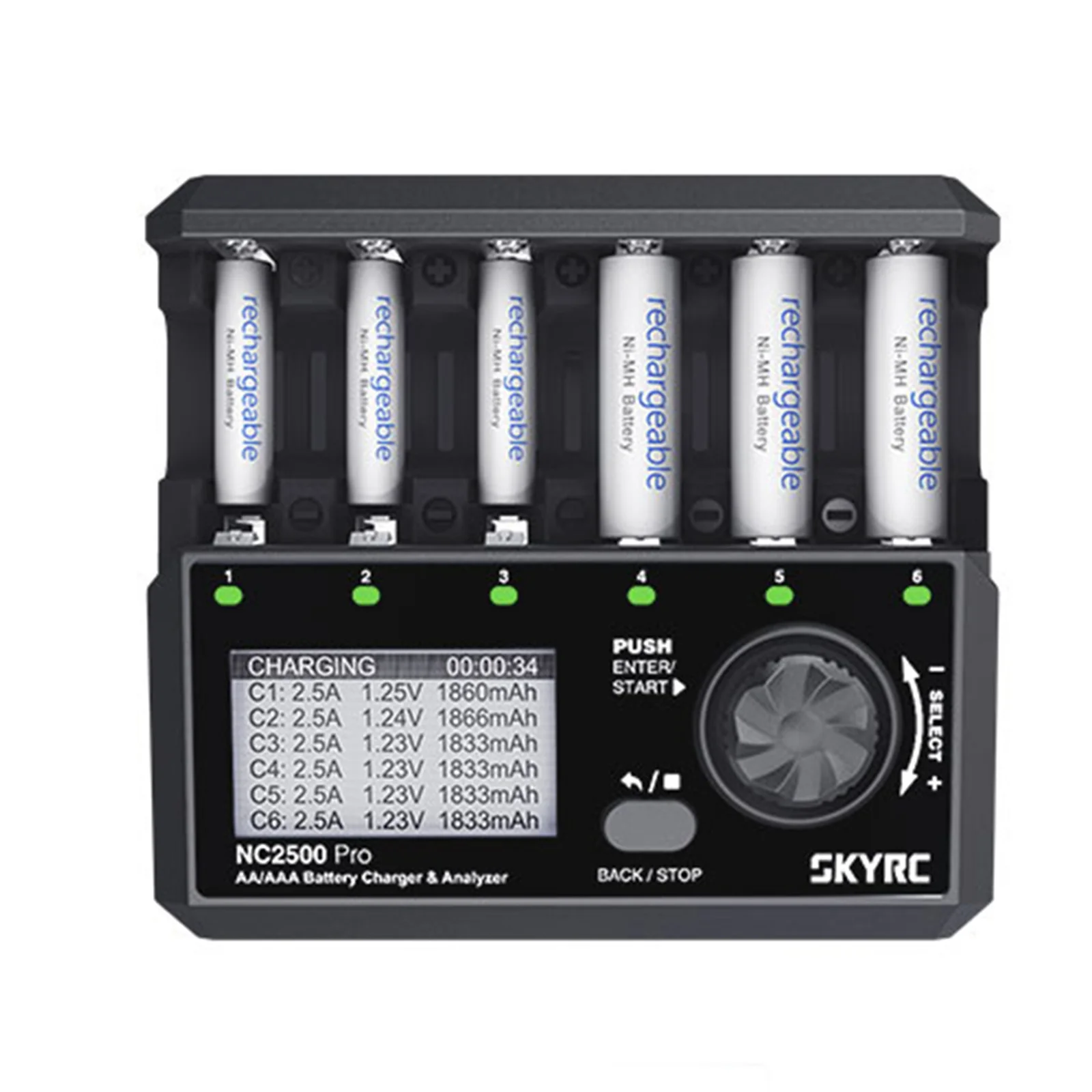 

SKYRC NC2500 Pro NiMH NiCd Battery QC3.0 Charger for AA AAA Rechargeable Batteries Universal LCD Smart Battery 3in1 Fast Charger