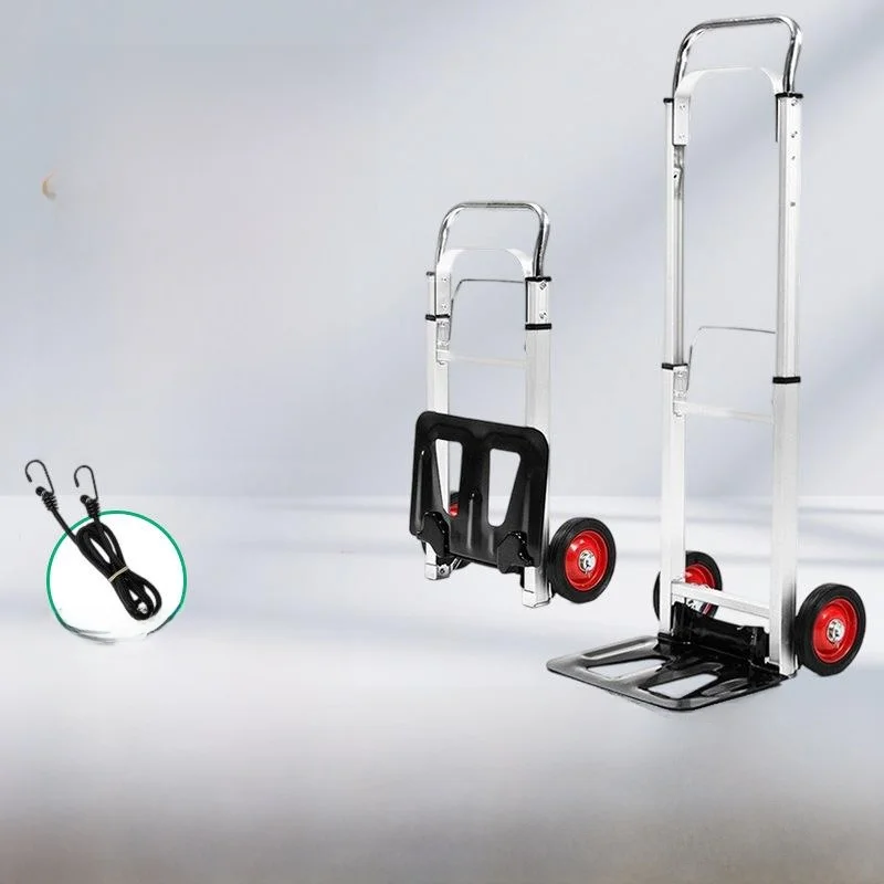 chariot-de-courses-compact-tiger-a-traction-manuelle-en-alliage-d'aluminium-pour-le-transport-empilable-de-marchandises-et-l'achat-de-legumes-avec-poignee-retractable