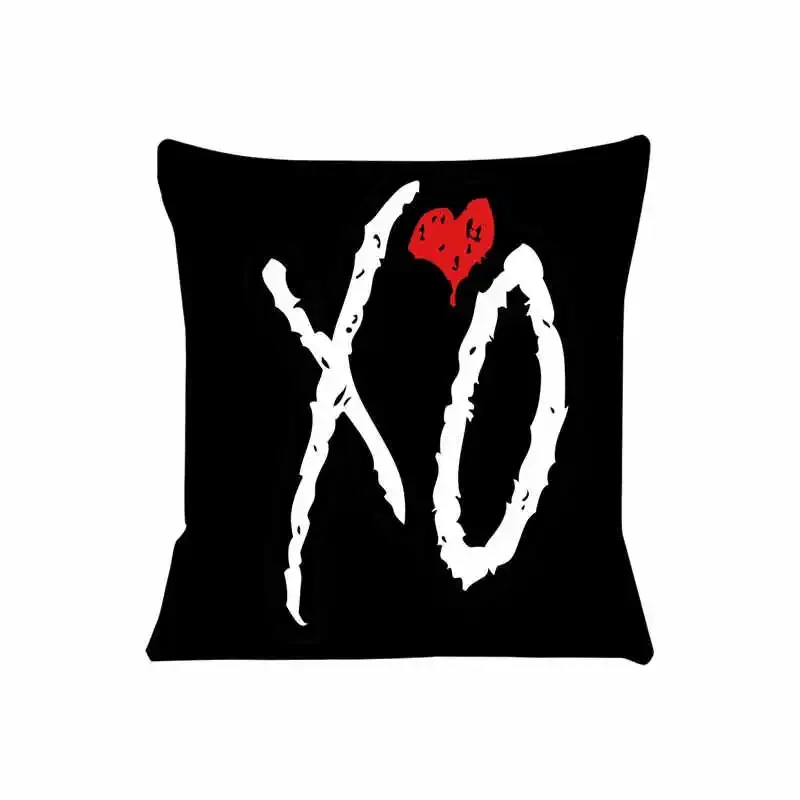 XO Just Cushion for Sofa Pillowcase Cover Car Seat Throw Pillowcase 45X45cm For Home Decorative Peach skin polyester pillowcase