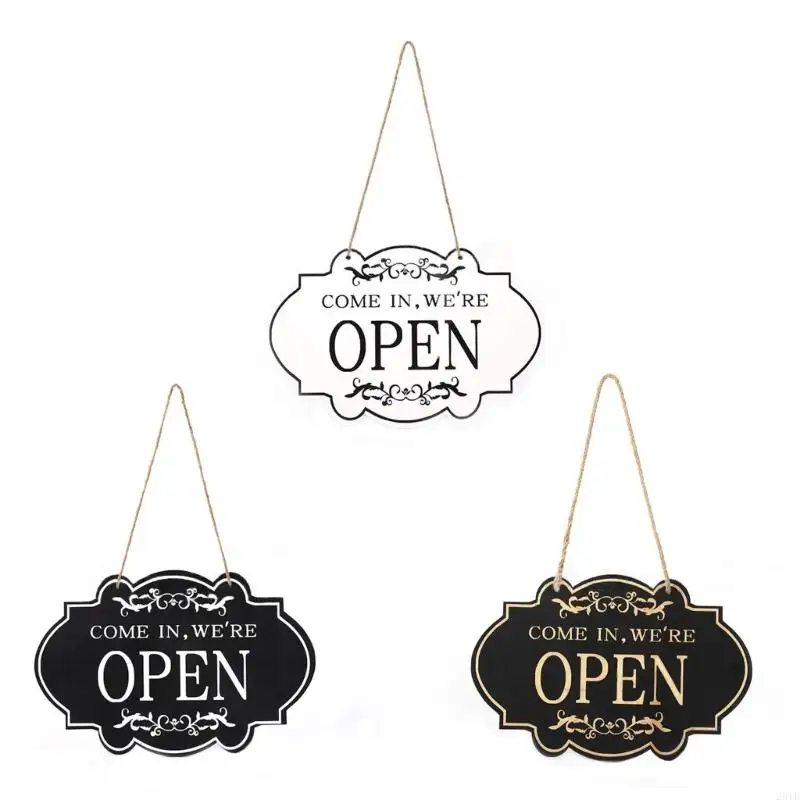 28TE Hanging Open Closed Sign 33x20cm Double-Side Open Closed Sign For Store