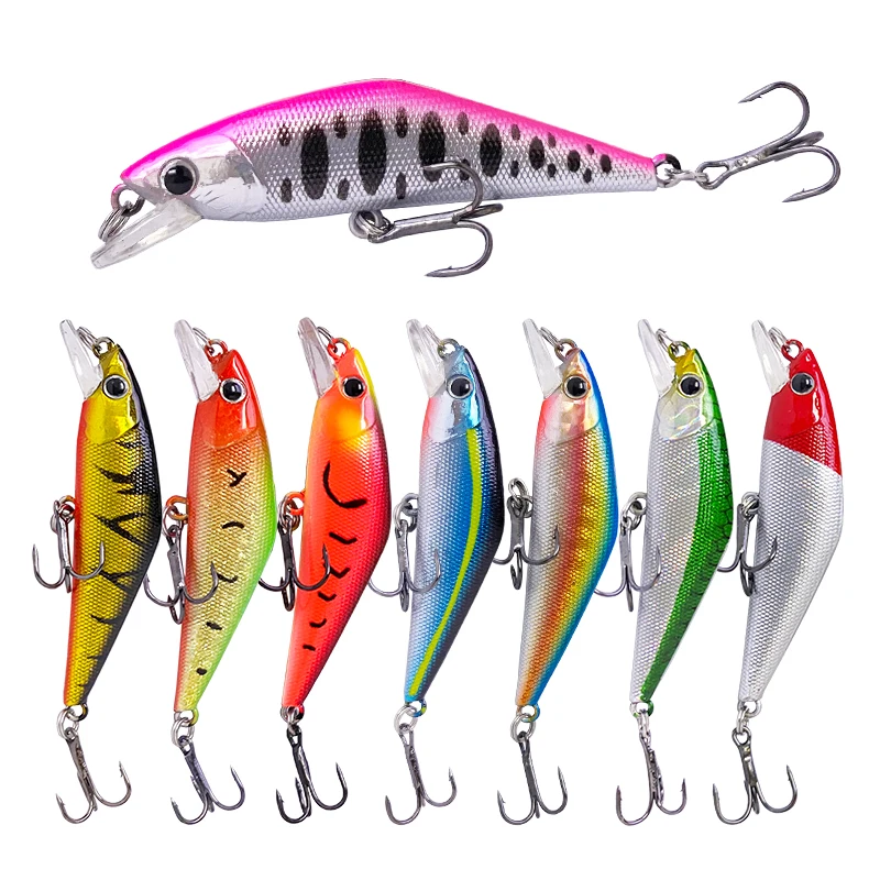 

Mini Minnow Sinking Fishing Lure 50mm 3.4g Jerkbait Wobblers Hard Swimbait Isca Pesca Trout Bass Artificial Bait M070