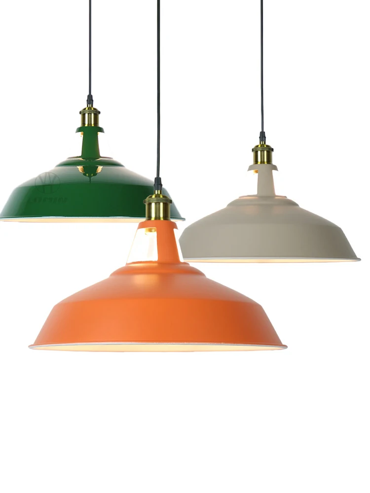 

Classic Retro Metal Pendant Lights Vintage Colored Ceiling Lamp for Bar, Cafe, Restaurant Wrought Industrial Hanging Fixture