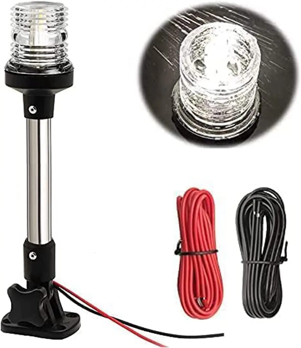 

STLF HANSE MARINE 3 Морской миль Белый светодиодный складной ручной навигационный фонарь для лодки Все круглый 360 градусов белый светодиод 12–24 В