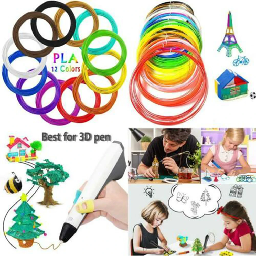 PLA Farbiger, geruchloser Sicherheits-Kunststoff-3D-Stift, Filamentdurchmesser 1,75 mm, für 3D-Druckstift, Kindergeburtstag, kreatives Weihnachtsgeschenk – Detail 3