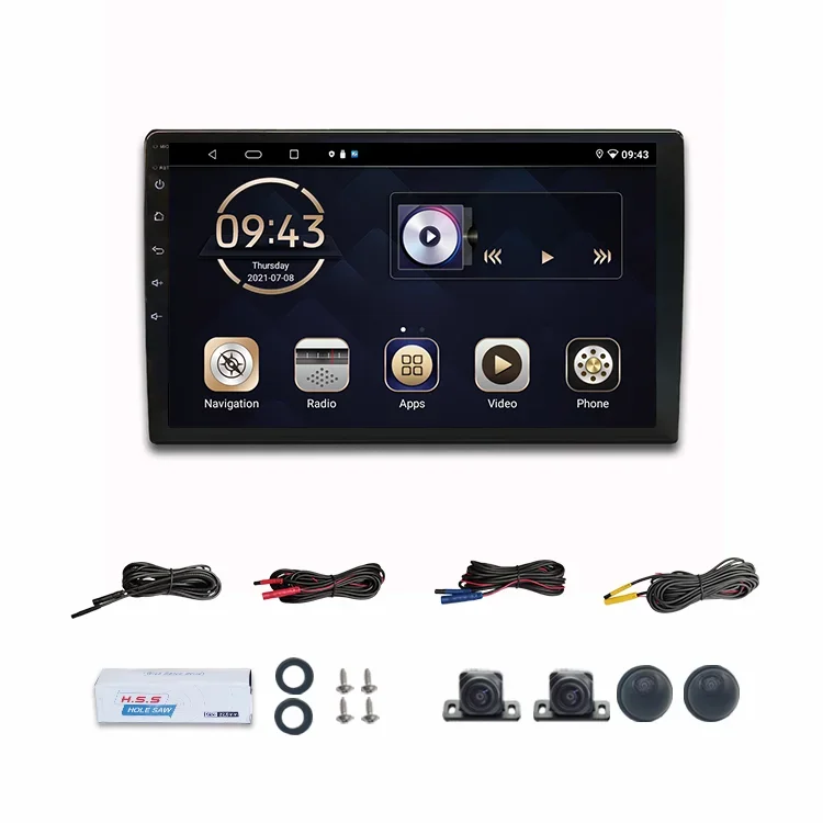 9 Inch 4+64G DSP Carplay Wifi Android 10 3D 360 Degree Panoramic Camera HD Night Vision Car Multimedia Player
