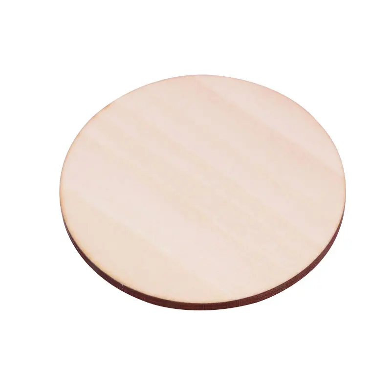 100pcs/set 4-7cm Natural Blank Wood Pieces Slice Round Unfinished Wooden Discs DIY Crafts for Painting Wedding Party Decoration