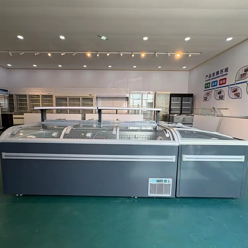 Combined Island Freezer With R290 Refrigerant, Flexible Combination For Supermarket And Retail Shop