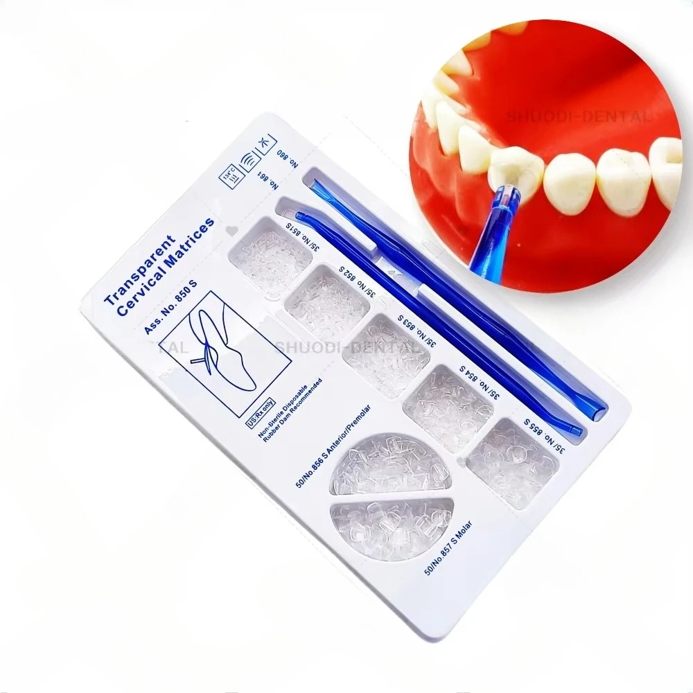 T Lab Transparent Cervical Matrices Flexibility Optimal Tooths Adaptations Non-Stick Design Matrix Thin Edges Control of Filling