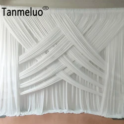 3x3M New Arrival White Cross Wedding Backdrop Curtains All In One Luxury Drapery Birthday Party Background Panels Decoration