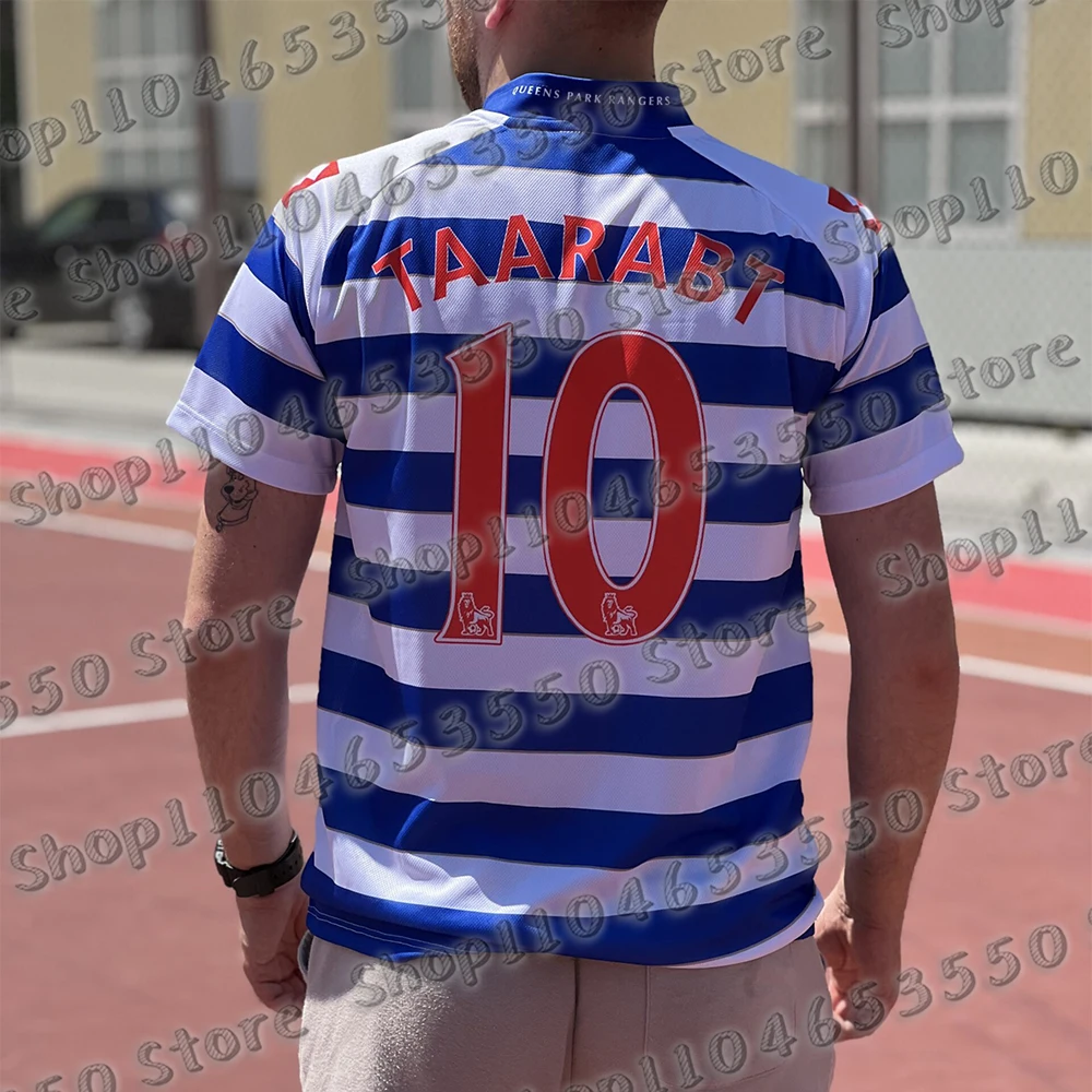 الوافدين الجدد الرجال ثلاثية الأبعاد الطباعة كوينز بارك رينجرز قميص كرة القدم 2012 ريترو الخامس الرقبة جيرسي للأطفال/الكبار بلوزات الحجم العالمي