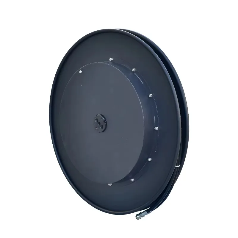 

ized Spring Driven Hydraulic Hose Reel With 1/4" Dual Hose Auto Reacting Reel for Aerial Work Vehicle