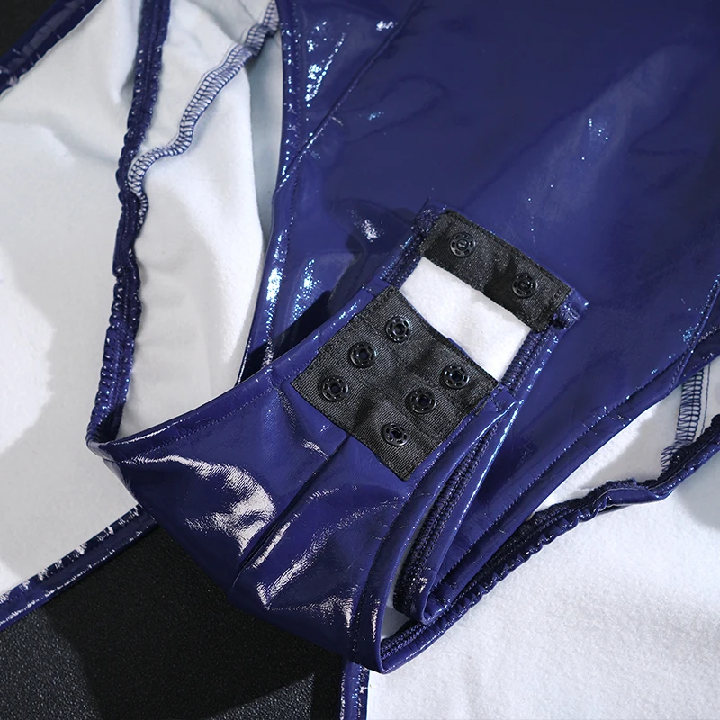 Juego ROLECOS HMS, disfraz de conejito de Nueva Jersey, mono azul oscuro para mujer, trajes de juego de rol para fiesta de actividades de Halloween