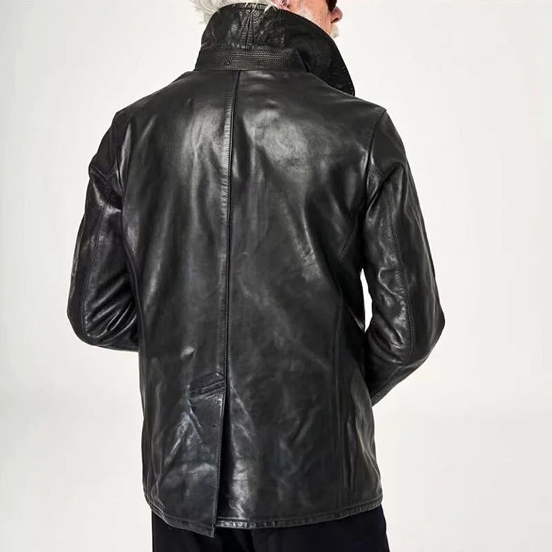 S1250 Asian Size Super Top Quality Genuine Italy Sheep Leather Classic Durable Stylish Jacket