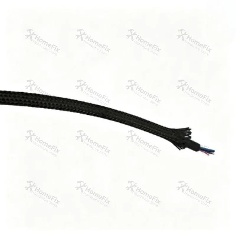 2‑40mm Carbon Fiber Braided Sleeve 1m Length 650℃ High Temperature Wire Protective Tube for Cable & Fishing Rod