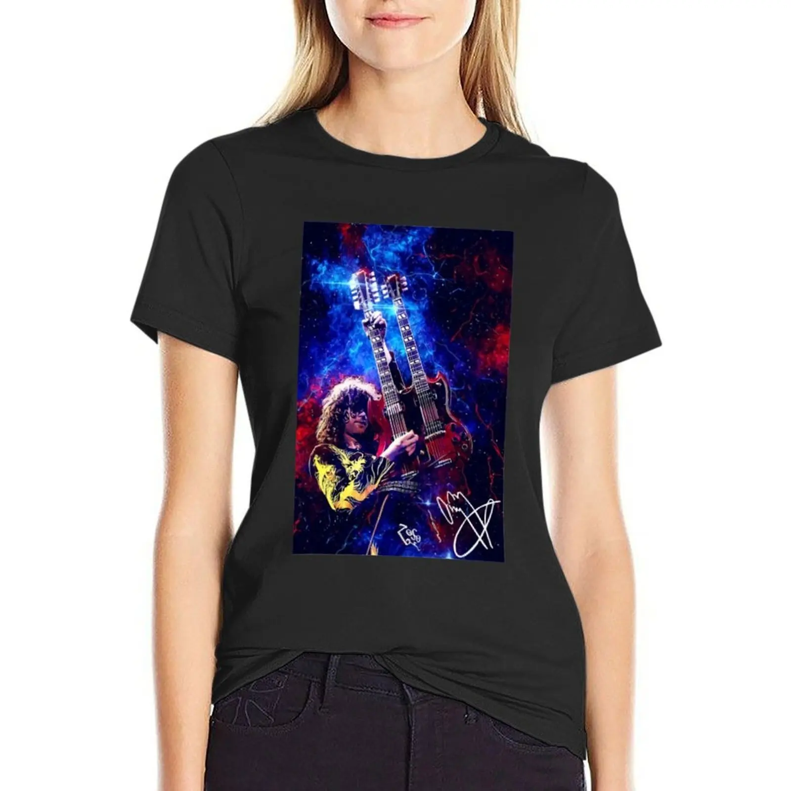 Legend Jimmy-Page T-Shirt shirts graphic tees anime clothes funnys tees white t-shirts for Women