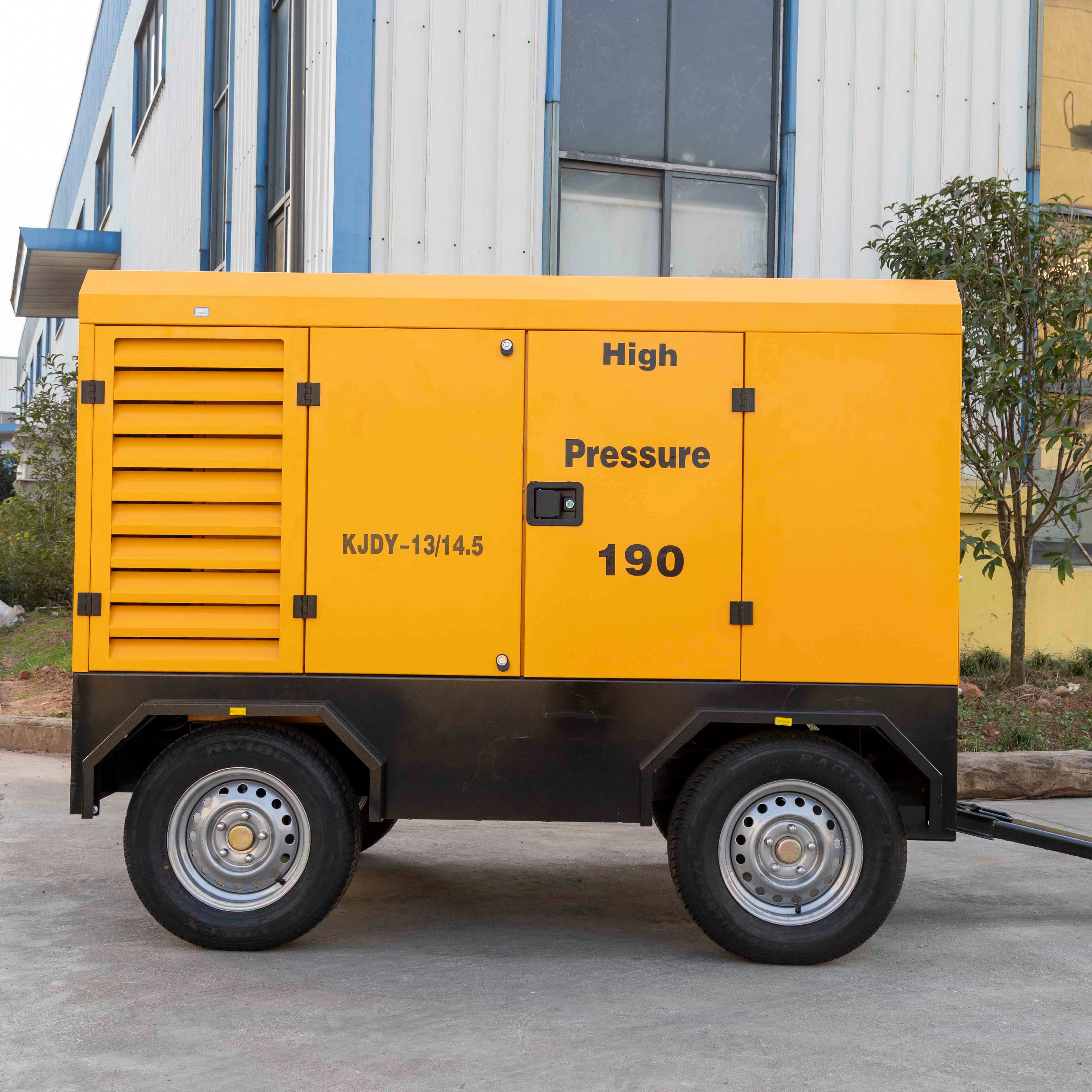 Compressor de ar elétrico de parafuso de vendas diretas da fábrica 13m3/min máquina portátil compressor de ar com rodas