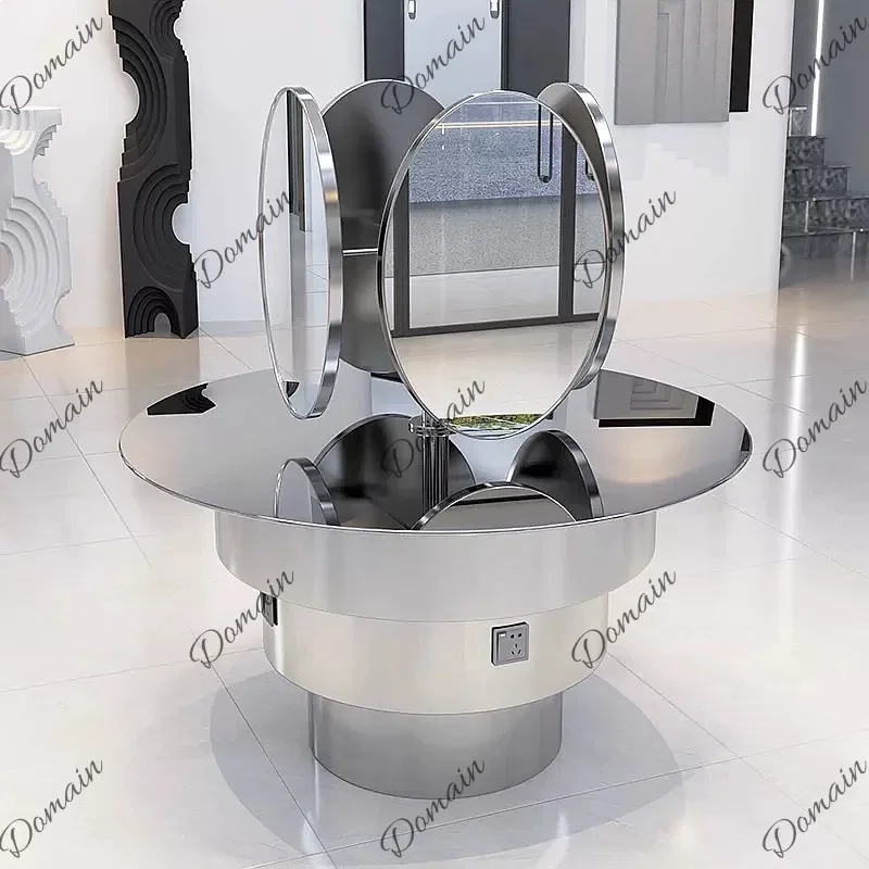 Nn Fashion Floor Mirror for Salon Tinting Area, Trendy Hair Salon Mirror Stand, Professional Beauty Shop Mirror
