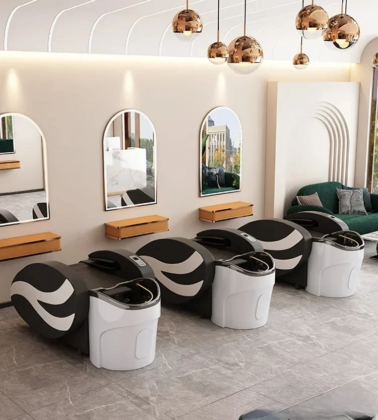 

newElectric Head Massage Barber Shop Shampoo Chair Lying Fumigation Bedside Treatment Bed Beauty Salon