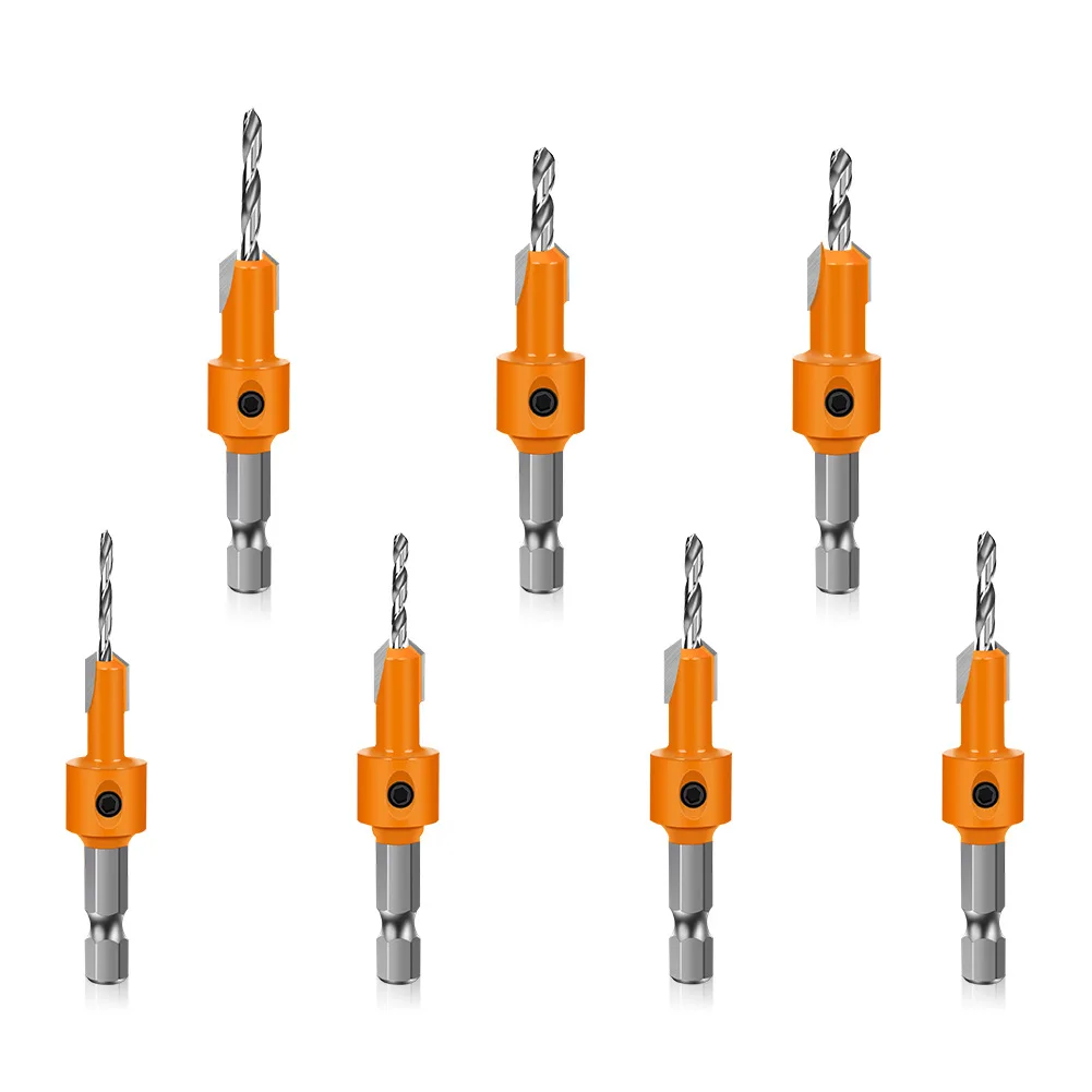 HSS Verzinkboor Router Bit Set Hex Shank Schroef Extractor Remon Sloop voor Hout Frees Houtbewerking Gereedschap