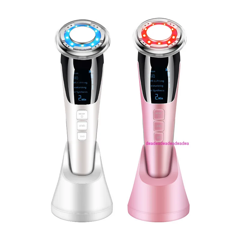 

Cross-border household beauty instrument ems photon skin rejuvenator firming and lifting facial massage hot and cold color light