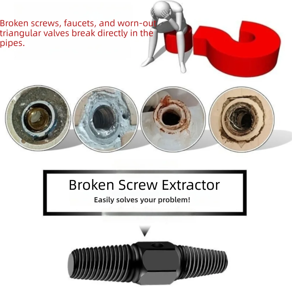 Double Head Broken Wire Extractor Triangle Valve Multifunctional Extractor Damaged Screw Screw Wire Taker Household
