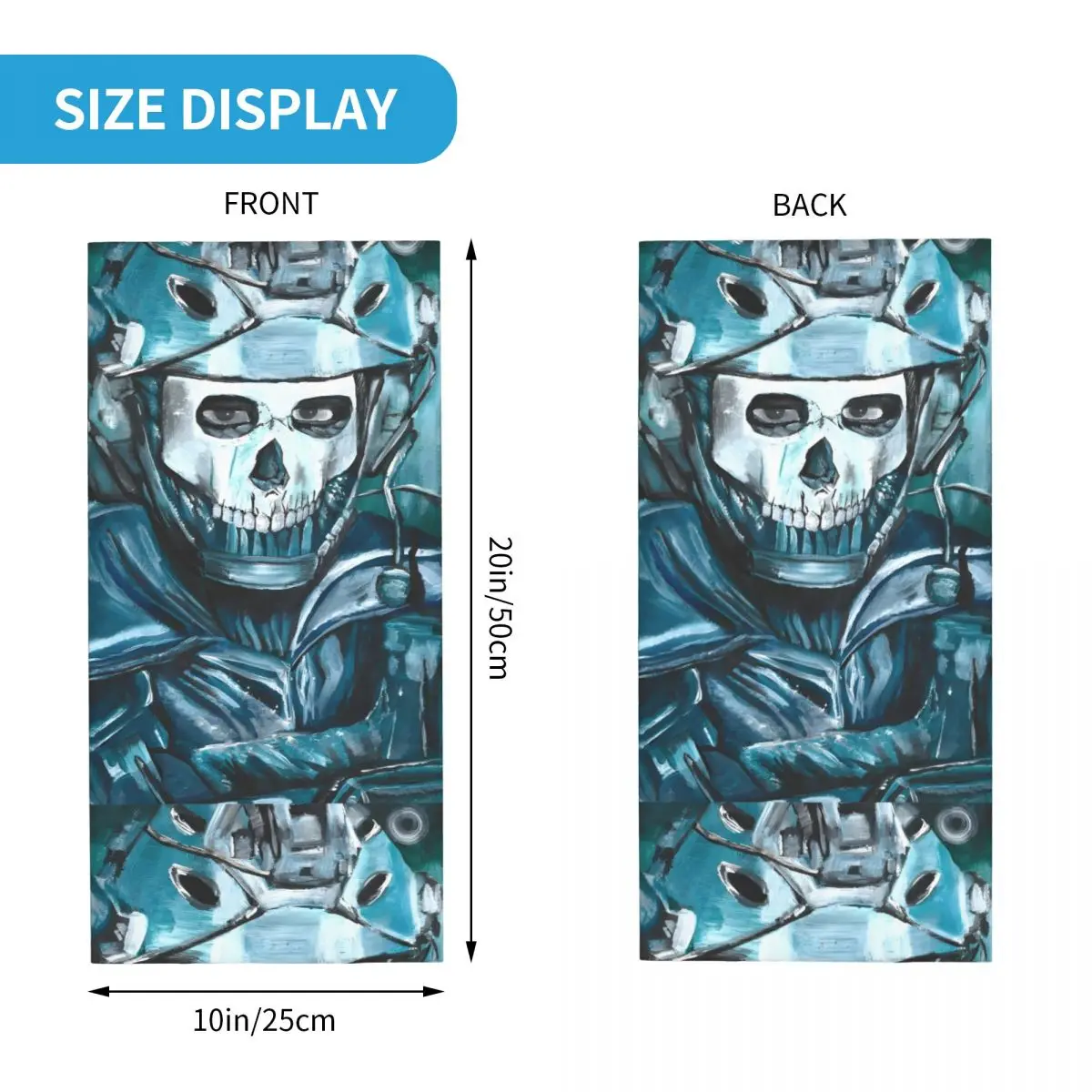 Painting Ghost MW2 COD Calls Of The Duty Bandana Neck Cover Printed Motorcycle Club Face Mask Multifunctional Headwear Cycling