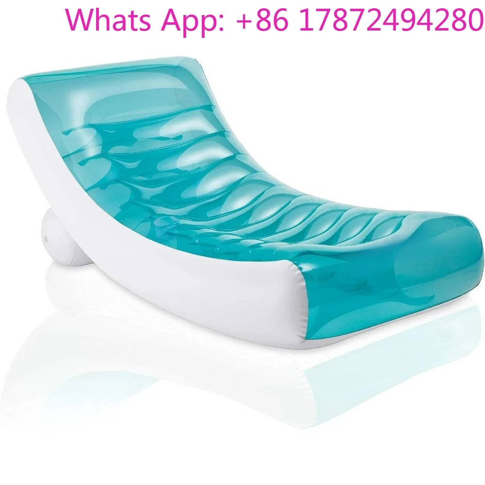 2 Pack Inflatable  Lounge Pool Floating Raft Chair with Cupholder