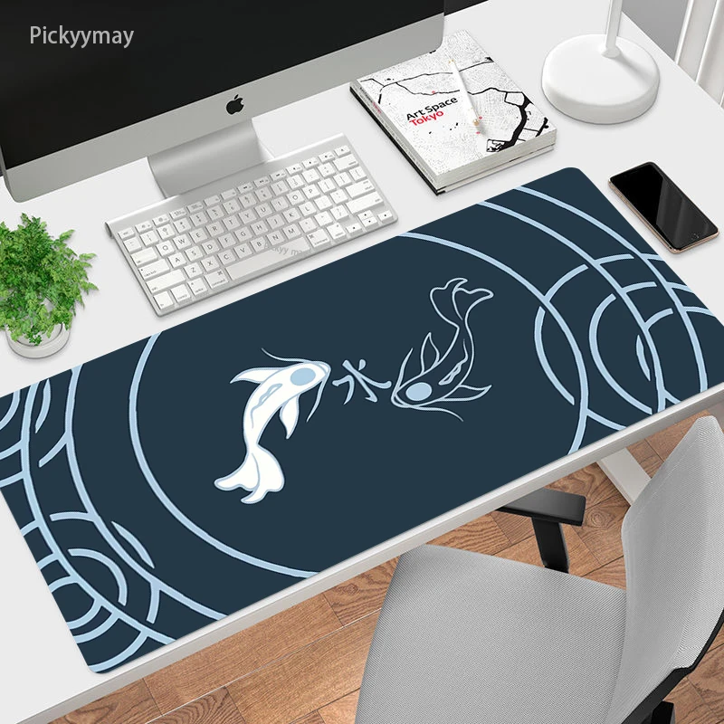 

Art Fish Large Mouse Pad Gamer Mouse Mat Desk Play Mats 90x40 XXL Mousepad Computer Gaming Accessories Locking Edge 80x30cm