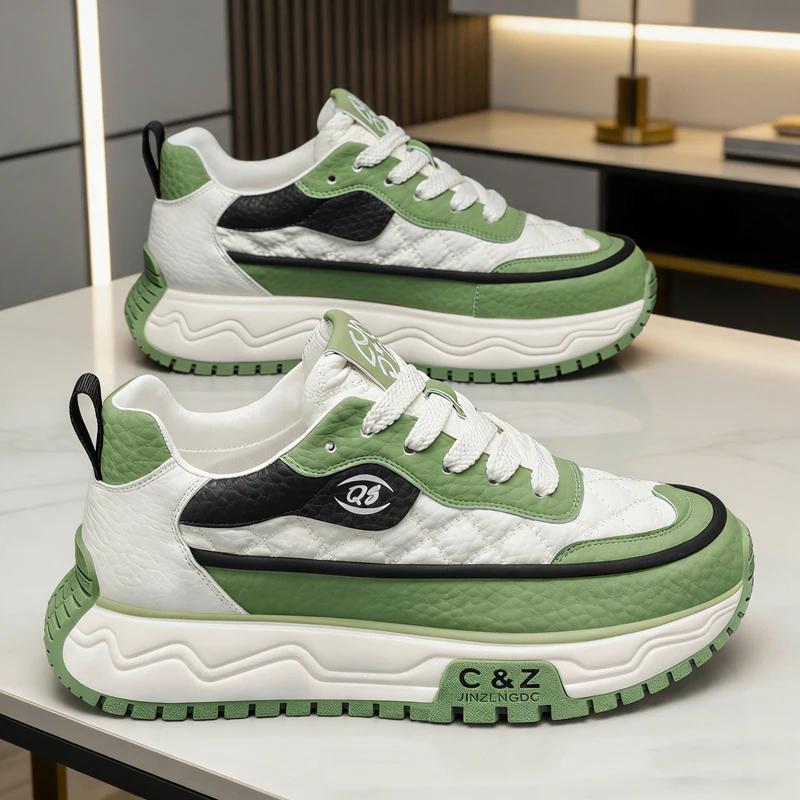 

Мужская повседневная обувь на толстой подошве, новая дышащая легкая обувь для прогулок на открытом воздухе Four Seasons, модная молодежная обувь для вечеринок в стиле Джокер.