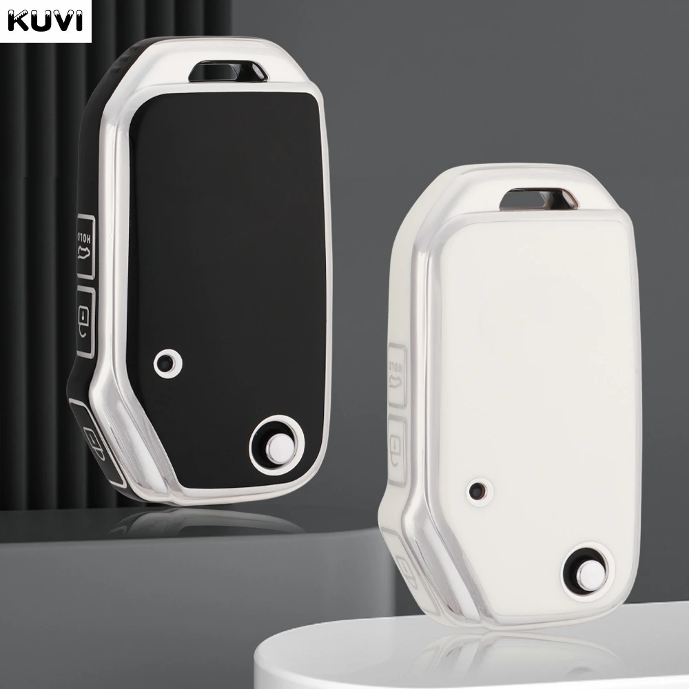 

For KIA Sportage R GT Stinger GT Sorento Ceed CD Cerato Forte 2018 2019 TPU Car Flip Key Case Cover Protective Shell Fob