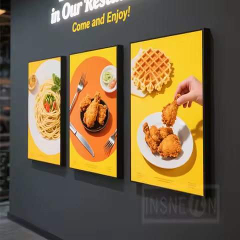 Custom Light Box LED Advertising,Slim A4 LED Lights Sign for Bar Poster Display Menu Board,Illuminated Signboard for Wall Decor