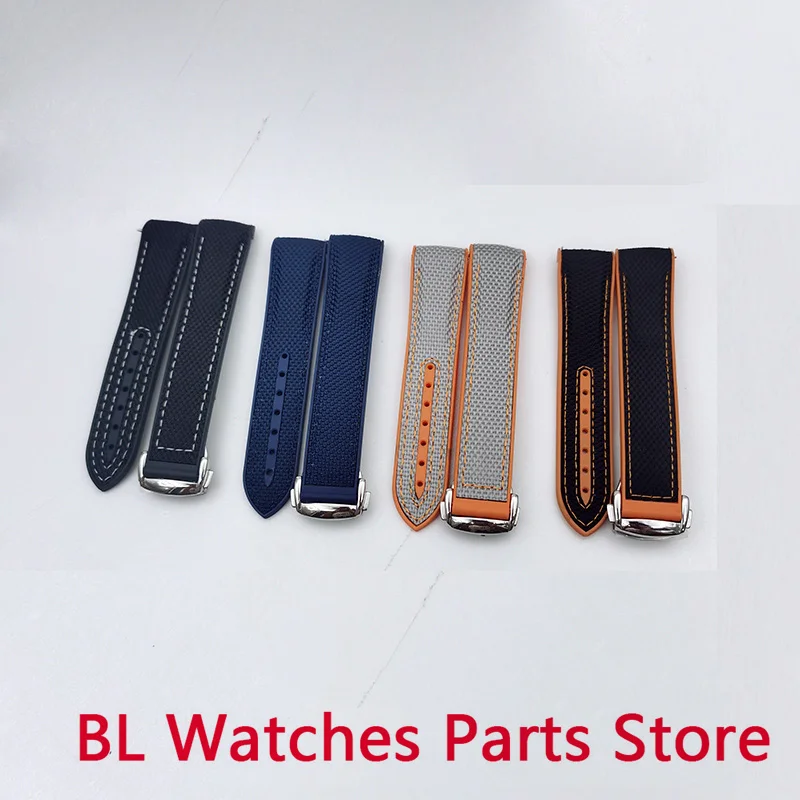 BL 41mm Watch Case Orange Rubber Strap Ceramic Bezel Fit NH34 NH35A Miyota 8215 Automatic Movement Sapphire Glass Waterproof