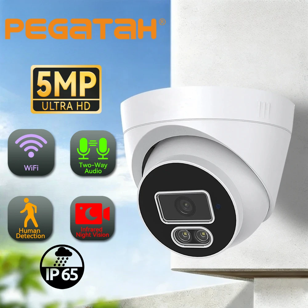 DIP Switch Switching Video Outdoor Dome Security Camera 5MP AHD/TVI/CVI/CVBS 4-in-1 HD Analog Camera 10-15m IR & Weatherproof