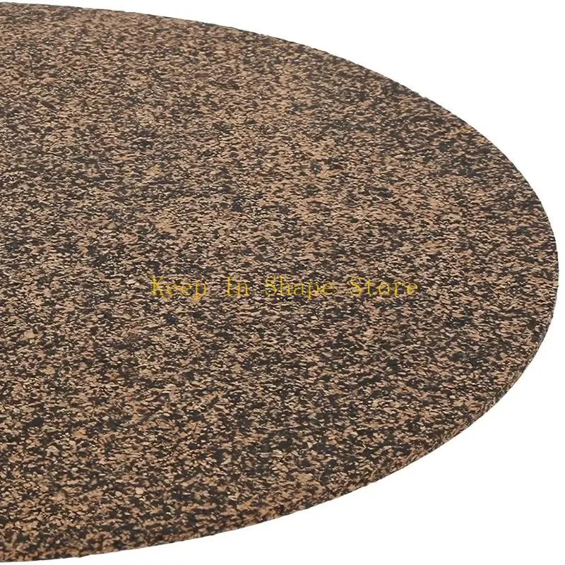 U1JC 12in Cork Turntable Platter Mat Vibration Reduction Static Resistant Vinyls Record Pad for Record Players Access