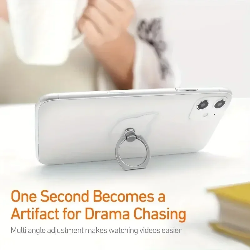 Transparent Cute Animal Round Phone Stand Foldable 360 Rotating Mobile Phone Ring Holder Smart Phone Accessories - náhled 3