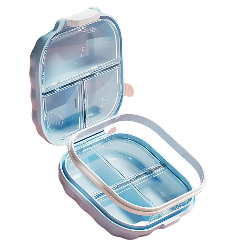 ABKY-Carry-On Mini Portable Medicine Box Weekly Seven Days Daily Pill Organizer Three Meals Home Use Pill Container