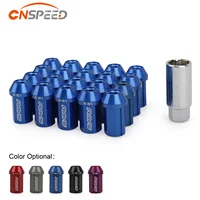 Tuercas de rueda de aleación de aluminio 7075-t6, 19 rayos hexagonales, tuercas m12x1,5 m12x1,25, longitud 42mm con 7 tuercas de bloqueo laterales, llave de seguridad antirrobo