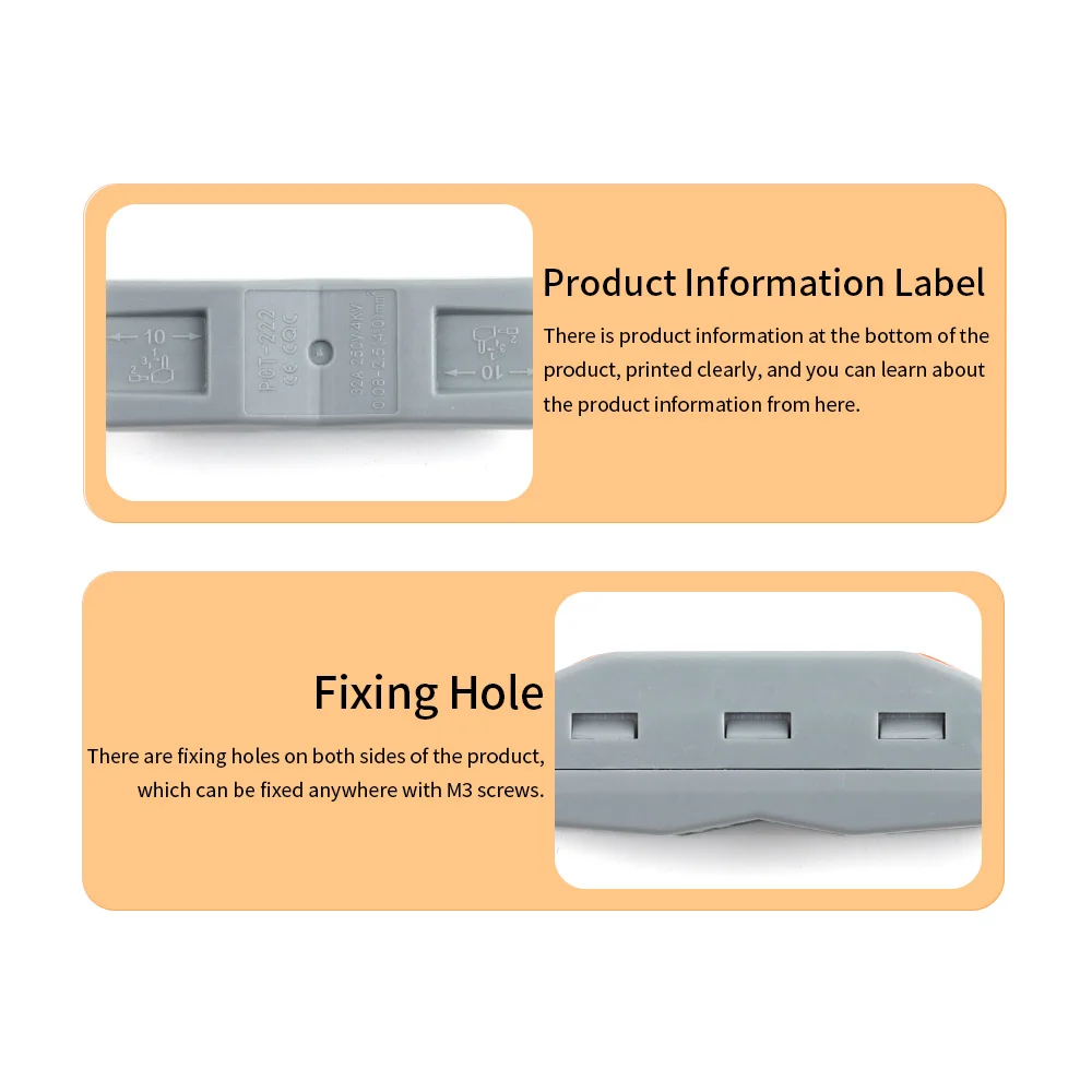 دفع في موصلات كابل الأسلاك السريعة 2/3/4/5 دبوس 10/25 قطعة محطة الربط الربيع العالمي المدمجة 28-12 AWG الأسلاك الكهربائية #4