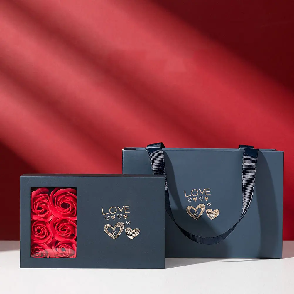 

1Set Jewelry Box Gift Bag Black Fine Workmanship Durable Practical for Shop Packing Necklace Ring Earrings