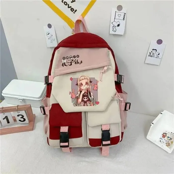 

Black Blue Red Jibaku Shounen Toilet-Bound Hanako-Kun Student School Bagslarge Capacity Backpacks Anime Game