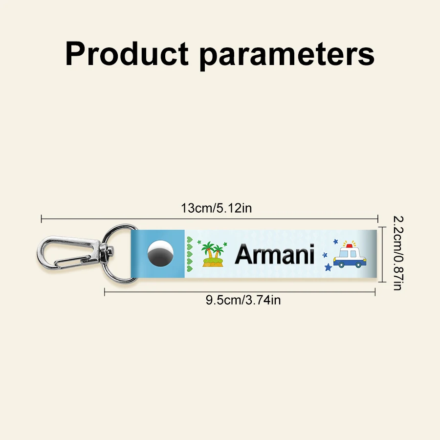 Gepersonaliseerde naam, sleutelkoordnaam, label, haak, identiteitskaartlabel voor kinderen, kinderdagverblijflabel, naamlabel voor waterflessen, auto