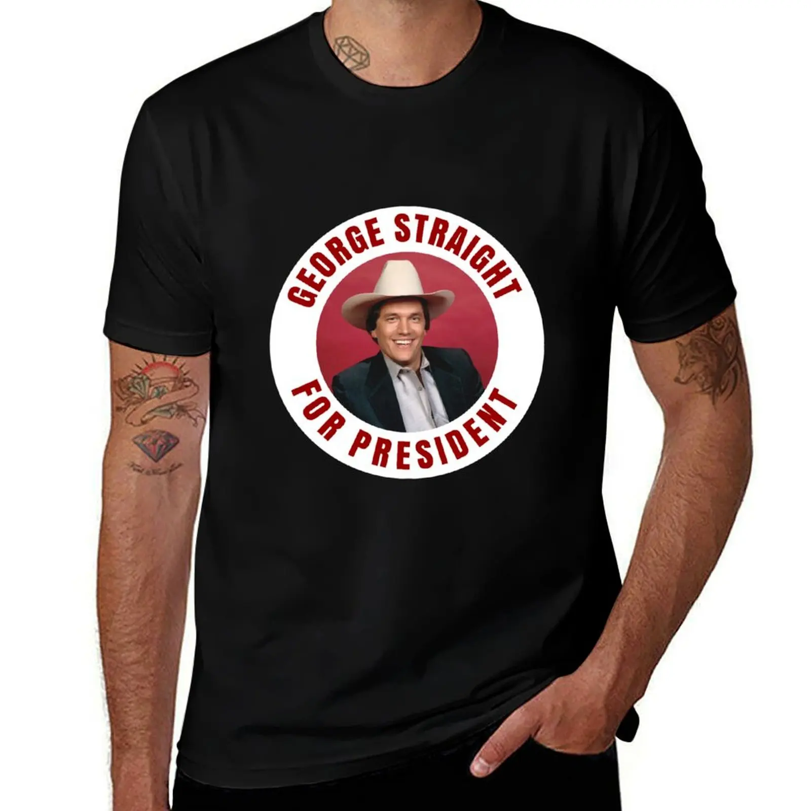 

George straight for President T-Shirt Plus Size Gym Sports T-Shirt