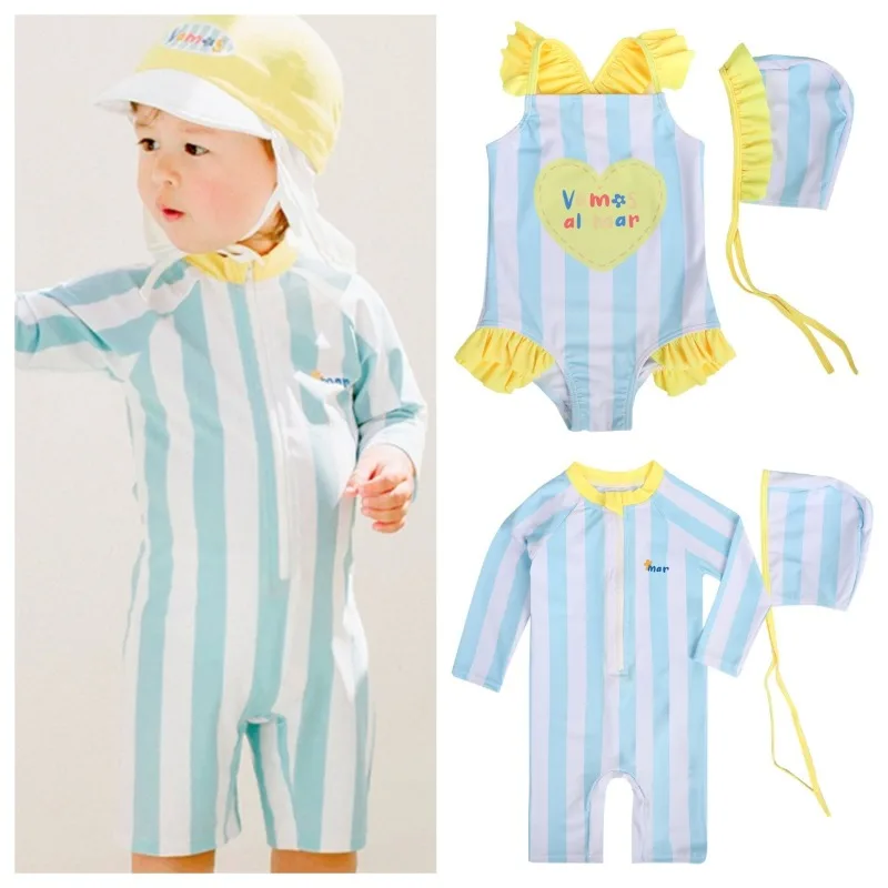 Kids  Swimsuits  Boys Swimwears  Baby  Swimwear  Baby Sunscreen Quick Drying Girl Jumpsuit  Vacation Sunscreen Boy Swimsuits