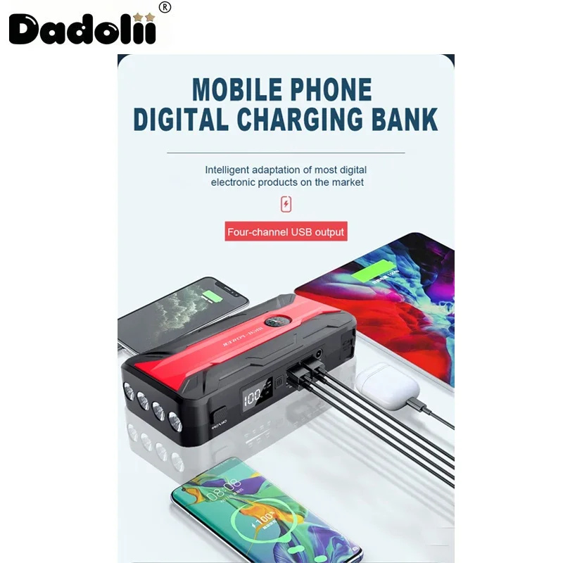 Car Jump Starter Starting Device Battery Power Bank 12V38000mAh Jumpstarter Auto Buster Emergency Booster Car Charger Jump Start