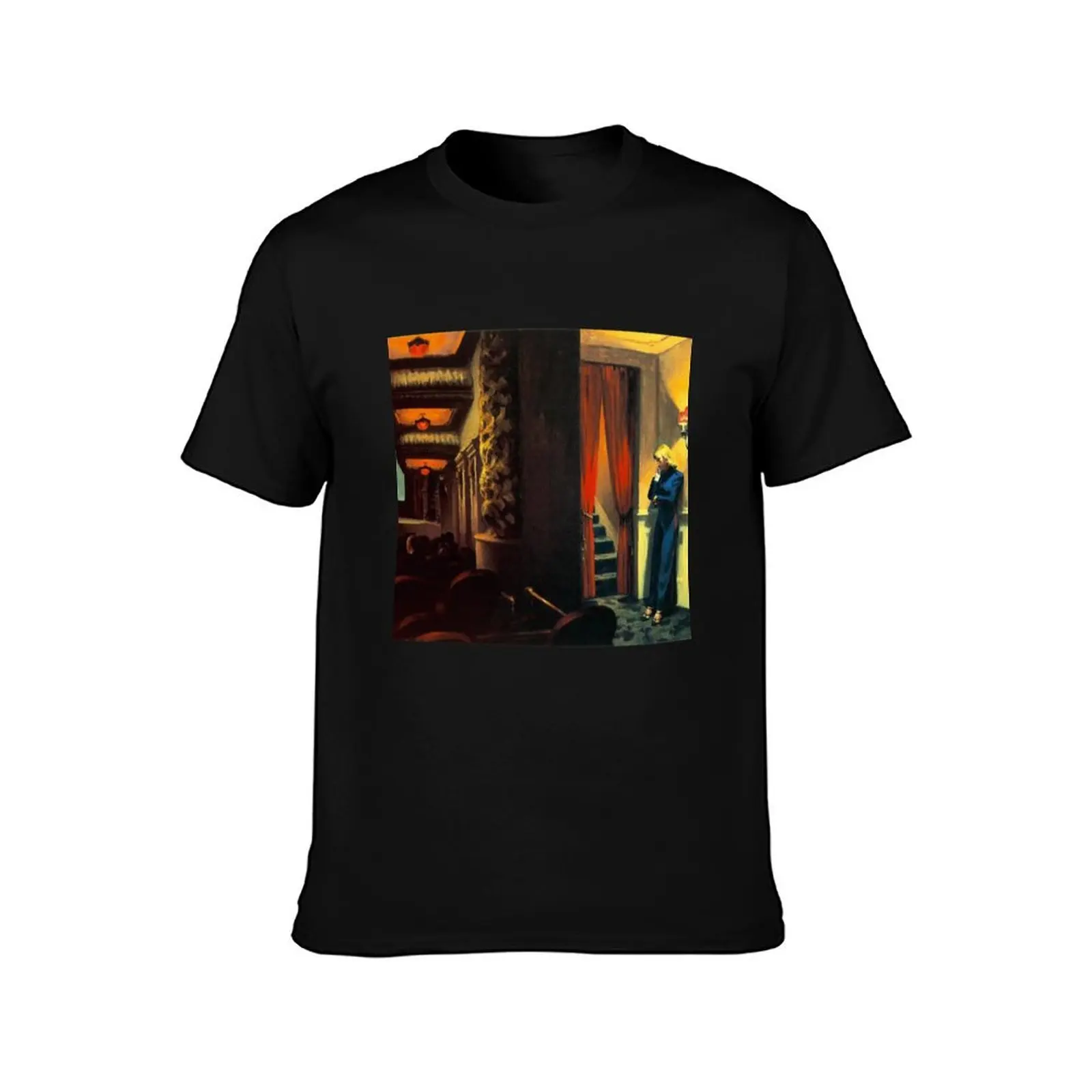 New York Movie - Edward Hopper T-Shirt man t shirt blanks mens clothing