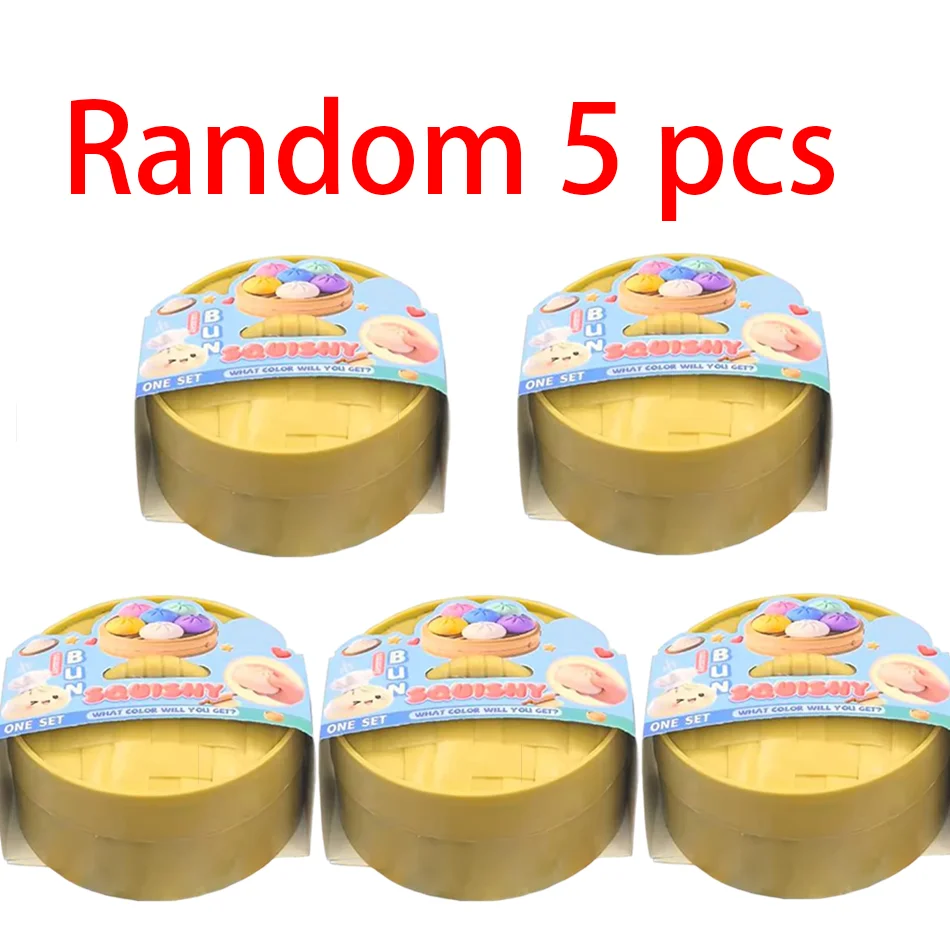 Blind box Kleurrijke Gesimuleerde Dumpling Squishy Ontspannende Angstverlichtende Antistress Gelukverhogende Rebound Knijp-speeltje