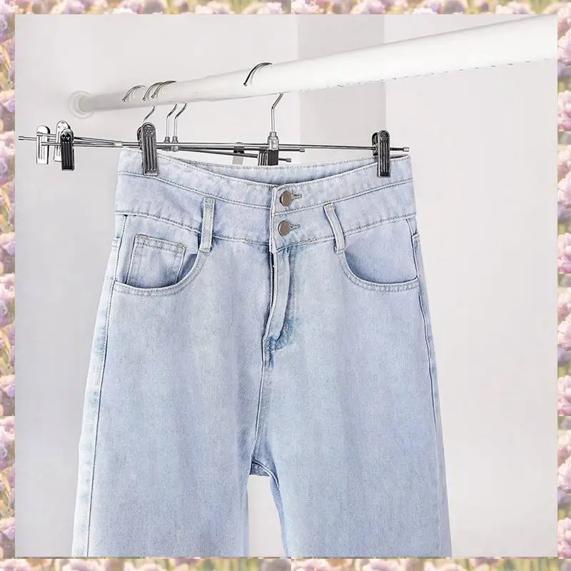 

Pant Hangers,Skirt Hangers With Clips Space Saving,Adjustable Clips Hangers Clothes Hangers For Pants 30 Pack