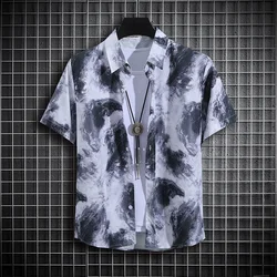 HAIBINZOULU Camisa estampada de manga corta Unisex, Polo de gran tamaño